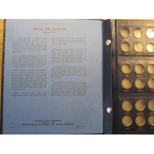 Whitman coin album for Lincoln Memorial Cents - 1959-1988 - vintage supply