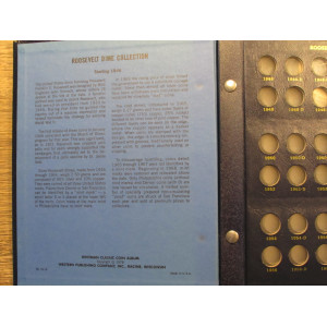 Whitman coin album for Roosevel Dimes - 1946 onwards - vintage supply