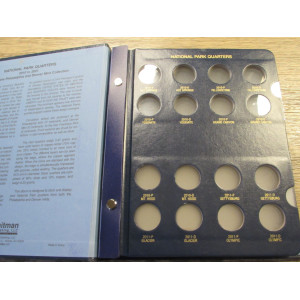 Whitman coin album for National Park Quarters - 2010-2021 - P+D