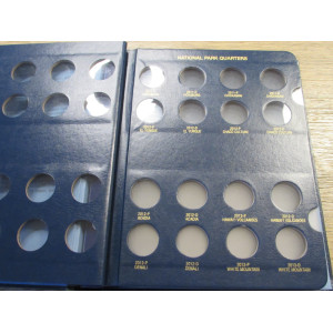 Whitman coin album for National Park Quarters - 2010-2021 - P+D