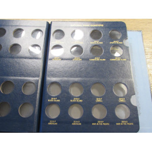 Whitman coin album for National Park Quarters - 2010-2021 - P+D