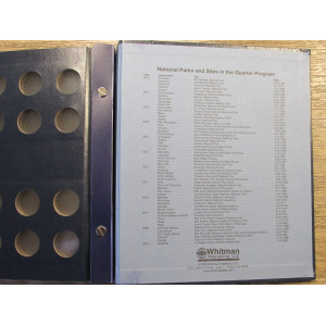 Whitman coin album for National Park Quarters - 2010-2021 - P+D