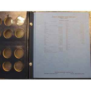 Whitman coin album for Kennedy Half Dollars - 1964-1987 - vintage supply