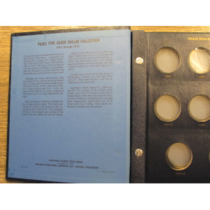 Whitman coin album for Peace Dollars - 1921-1935 - vintage supply