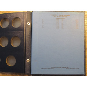 Whitman coin album for Peace Dollars - 1921-1935 - vintage supply