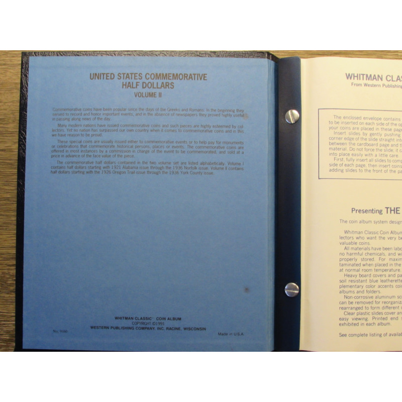 Whitman coin album for US commemorative half dollars - Volume 2 - vintage supply