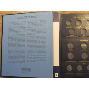 Whitman coin album for US Type Coin collection - 20th and 21st centuries - vintage supply