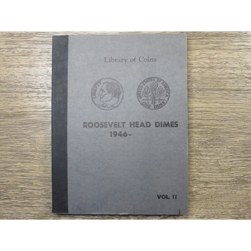 Library of Coins album for Roosevelt Dimes - 1946-1968 - vintage supply