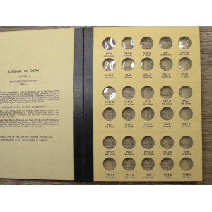 Library of Coins album for Roosevelt Dimes - 1946-1968 - vintage supply