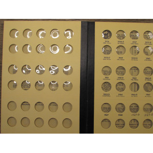 Library of Coins album for Roosevelt Dimes - 1946-1968 - vintage supply