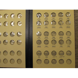 Library of Coins album for Roosevelt Dimes - 1946-1968 - vintage supply