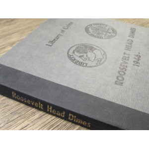 Library of Coins album for Roosevelt Dimes - 1946-1968 - vintage supply