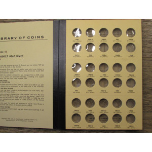 Library of Coins album for Roosevelt Head Dimes - 1946-1968
