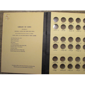 Library of Coins album - General Album Dime Size Coins - 1916 onwards - vintage supply