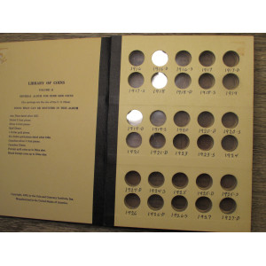 Library of Coins album - General Album Dime Size Coins - 1916 onwards - vintage supply