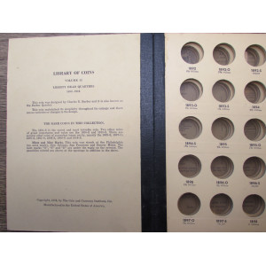 Library of Coins album - Liberty Head (Barber) Quarters - 1892 - 1916