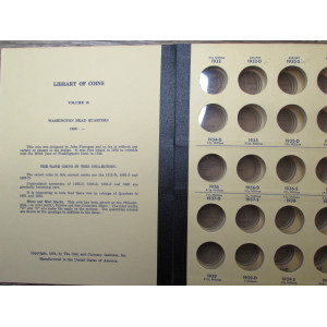 Library of Coins album - Washington Quarters - 1932 - 1959 onwards