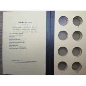 Library of Coins album - General Album Half Dollar Size Coins - vintage supply