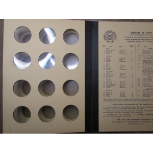 Library of Coins album - General Album Half Dollar Size Coins - vintage supply