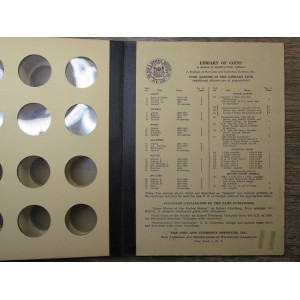 Library of Coins album - General Album Half Dollar Size Coins - vintage supply