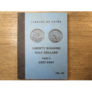 Library of Coins Album for Walking Liberty Half Dollars - 1937-1947 - part 2 - vintage supply