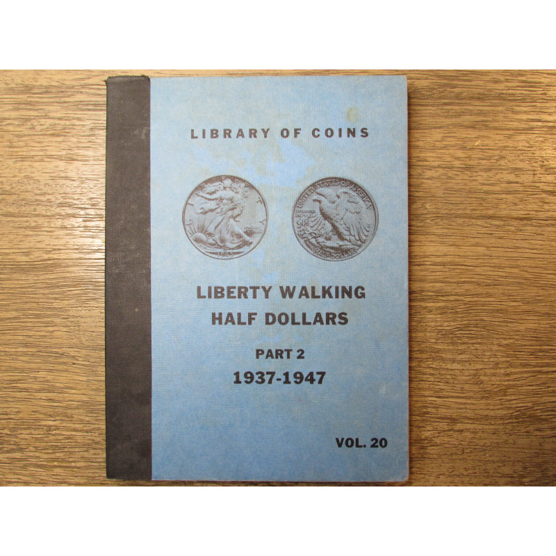 Library of Coins Album for Walking Liberty Half Dollars - 1937-1947 - part 2 - vintage supply