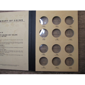 Library of Coins Album for Walking Liberty Half Dollars - 1937-1947 - part 2 - vintage supply