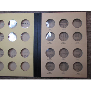 Library of Coins Album for Walking Liberty Half Dollars - 1937-1947 - part 2 - vintage supply