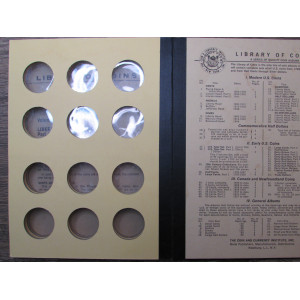 Library of Coins Album for Walking Liberty Half Dollars - 1937-1947 - part 2 - vintage supply