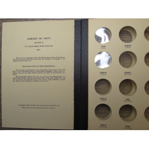 Library of Coins Album for Franklin Half Dollars - 1948-1959 onwards