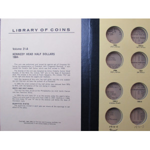 Library of Coins album for Kennedy Half Dollars - 1964 onwards