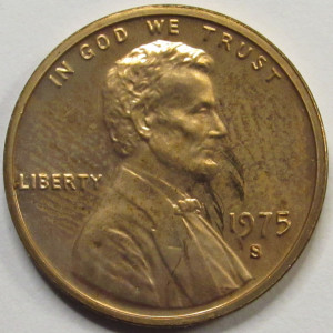 1975 S Lincoln Memorial Cent - vintage San Francisco mint proof penny