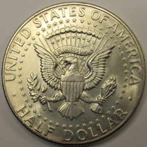 1964 D JFK Half Dollar - vintage uncirculated Denver mintmark coin
