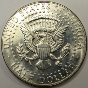 1965 JFK Half Dollar - 40 percent silver American silver vintage coin