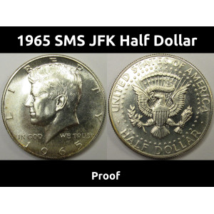 1965 SMS JFK Half Dollar - special mint set set 40% silver vintage coin