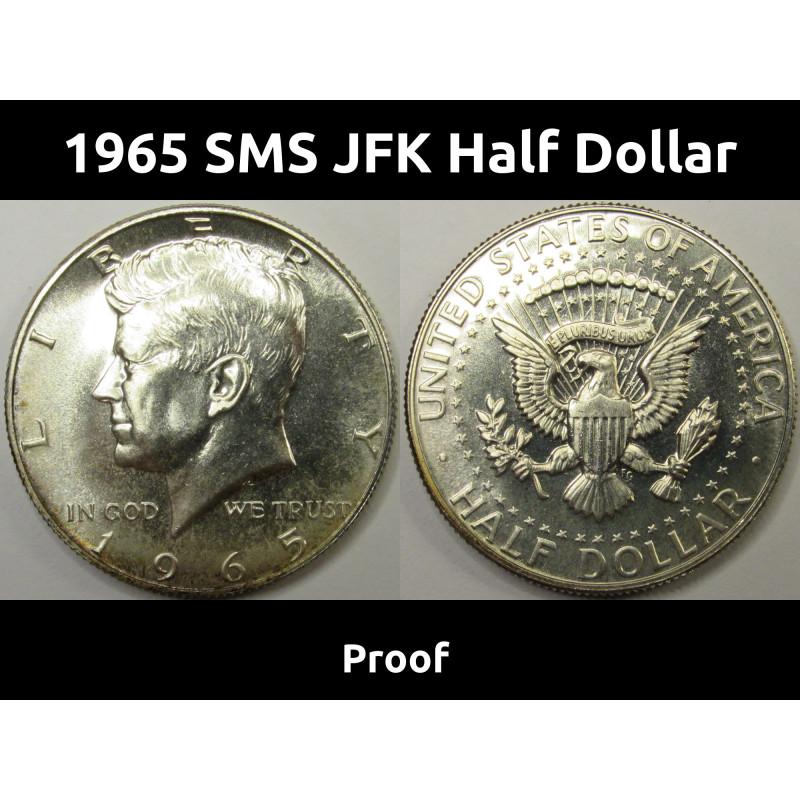1965 SMS JFK Half Dollar - special mint set set 40% silver vintage coin