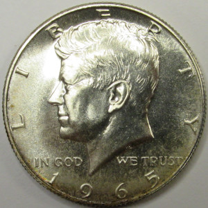 1965 SMS JFK Half Dollar - special mint set set 40% silver vintage coin