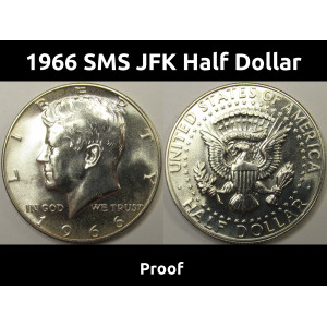 1966 SMS JFK Half Dollar - special mint set 40 percent silver American half dollar