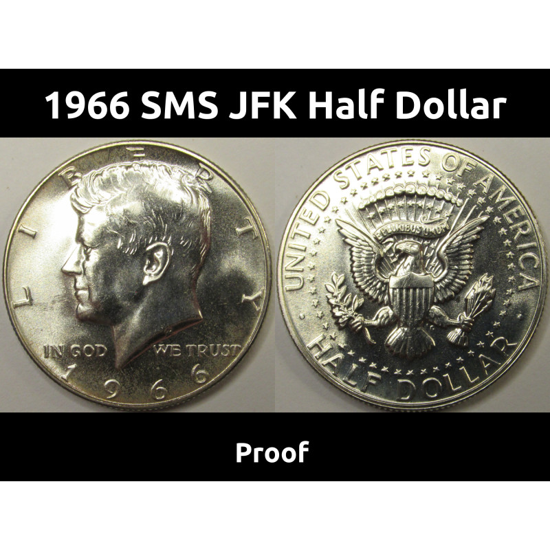 1966 SMS JFK Half Dollar - special mint set 40 percent silver American half dollar