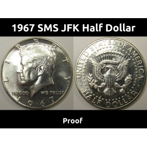 1967 SMS JFK Half Dollar - special mint set 40 percent silver vintage American coin