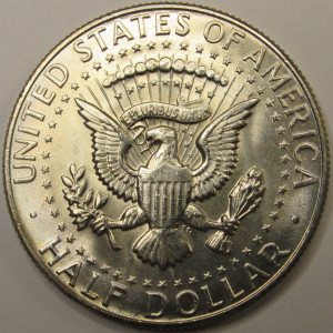 1968 D JFK Half Dollar - vintage 40 percent silver Denver mintmark coin