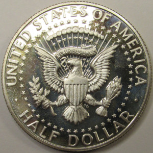 1968 S JFK Half Dollar - vintage 40 percent silver San Francisco mintmark coin