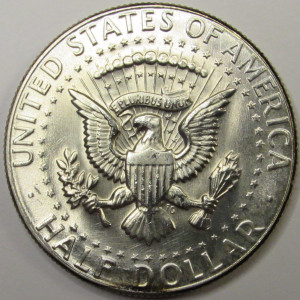 1969 D JFK Half Dollar - antique Denver mintmark 40 percent silver coin