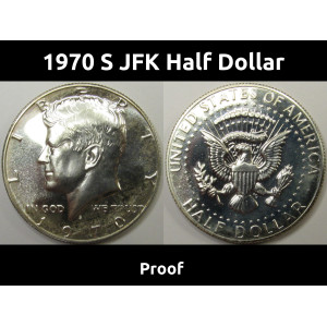 1970 S JFK Half Dollar - vintage proof American 40 percent silver coin