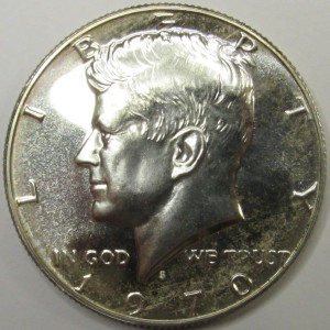 1970 S JFK Half Dollar - vintage proof American 40 percent silver coin