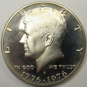 1976 S JFK Half Dollar - vintage American flashy proof coin