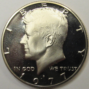 1977 S JFK Half Dollar - vintage flashy proof American coin