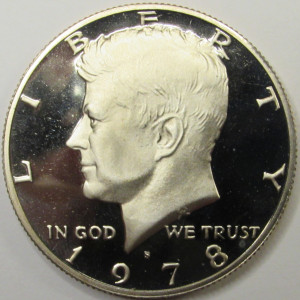 1978 S JFK Half Dollar - vintage seventies proof American coin