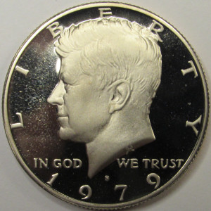 1979 S JFK Half Dollar - Type 1 proof - vintage American coin