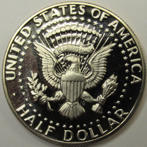 1980 S JFK Half Dollar - vintage American flashy proof coin